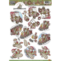 Pakket met 6 verschillende knipvellen met thema kerst